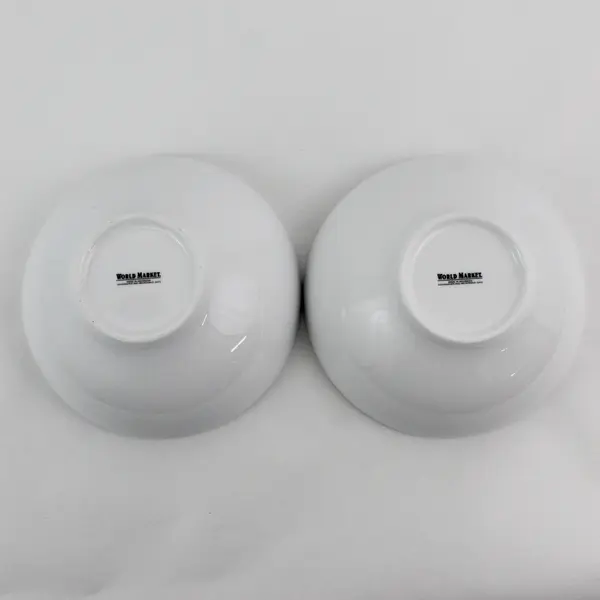 Lot of 2 World Market Ceramic Cereal Bowls 7"