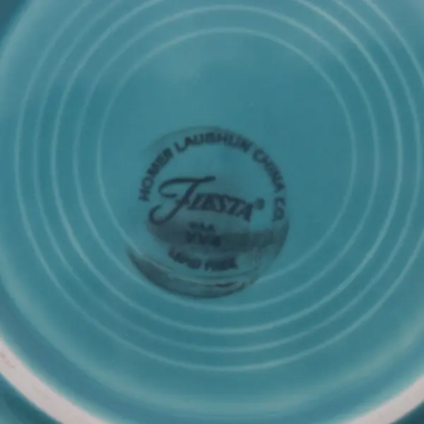 Set of 4 Homer Laughlin Fiesta Turquoise Salad  Plates dated 2007
