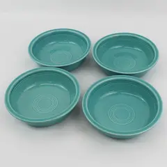 Set of 4 Homer Laughlin  Fiesta Turquoise  Coupe Cereal Bowls 7"