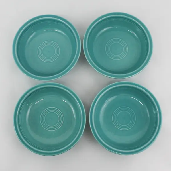 Set of 4 Homer Laughlin  Fiesta Turquoise  Coupe Cereal Bowls 7"