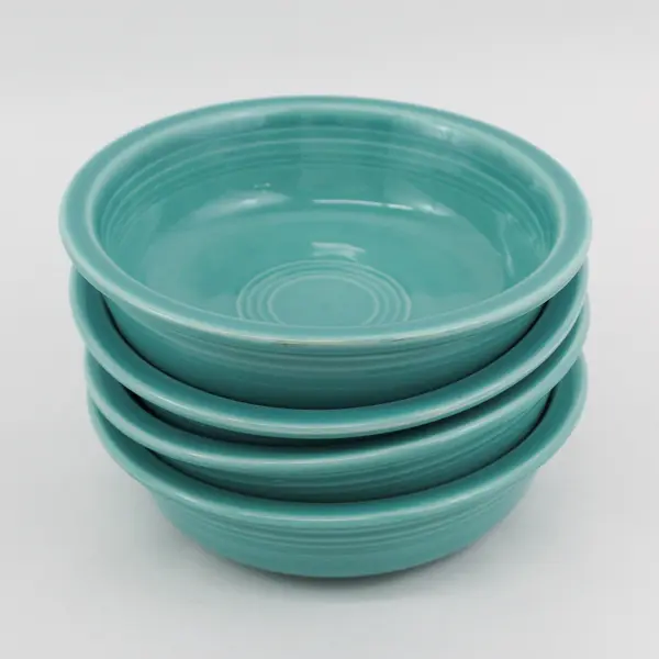Set of 4 Homer Laughlin  Fiesta Turquoise  Coupe Cereal Bowls 7"