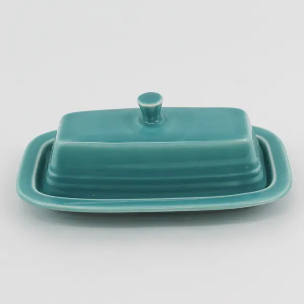Homer Laughlin FiestaWare  1/4 LB Turquoise Covered Butter Dish