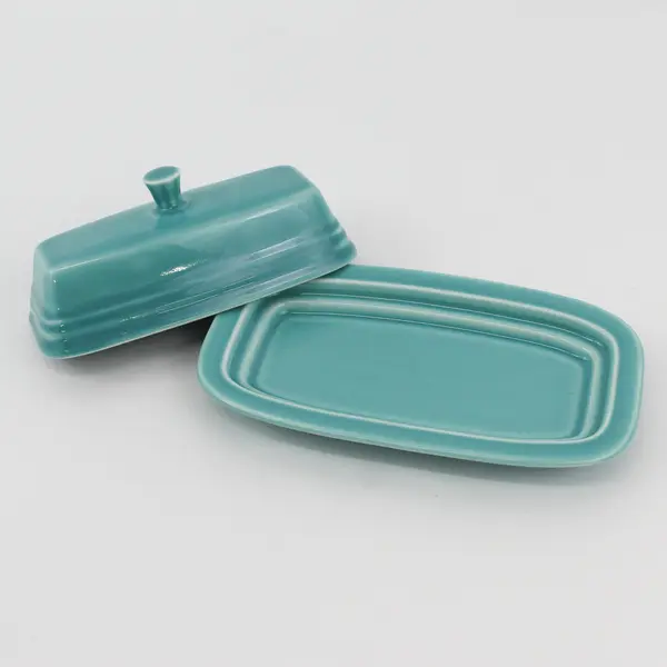 Homer Laughlin FiestaWare  1/4 LB Turquoise Covered Butter Dish