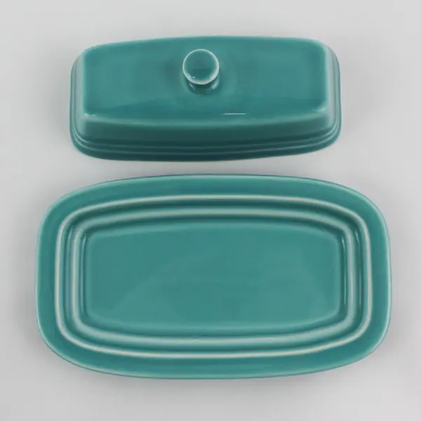 Homer Laughlin FiestaWare  1/4 LB Turquoise Covered Butter Dish