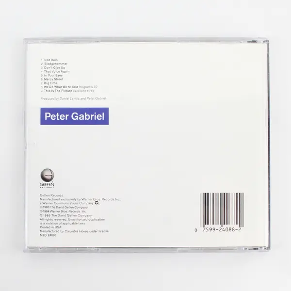 Peter Gabriel So CD 1986 Geffen Records