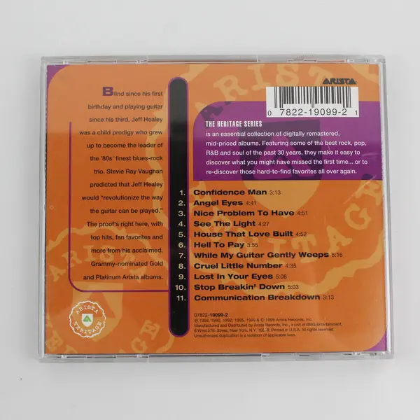 Master Hits by The Jeff Healey Band 1999 CD Arista Records