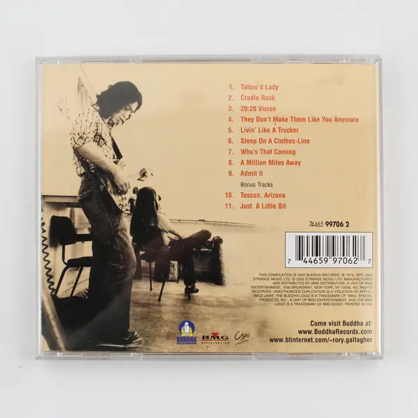 Tattoo by Rory Gallagher 2000 CD Album Buddha Records