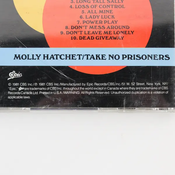 Molly Hatchet Take No Prisoners 1981 Rare CD Epic Records