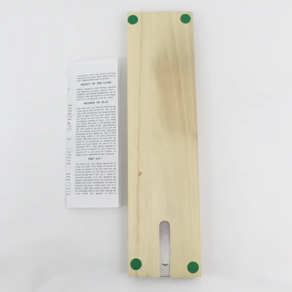 Three Player Wooden Cribbage Board  With Pegs And Rules
