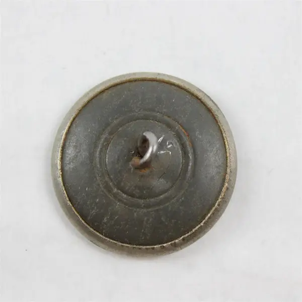 Antique Victorian Silver-Tone Ornate Picture Button 1"