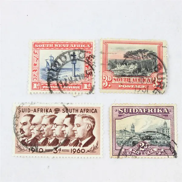 Lot Of 4 South Africa Southwest Africa Stamps Used 1930s 1940s 1960s