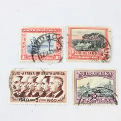 Lot Of 4 South Africa Southwest Africa Stamps Used 1930s 1940s 1960s