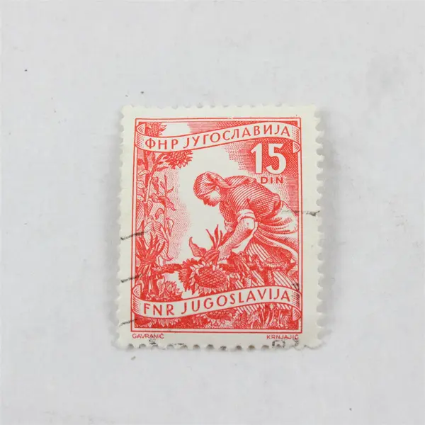 Lot Of 6 Yugoslavia Poland Russia United States Stamps Used Original Gum