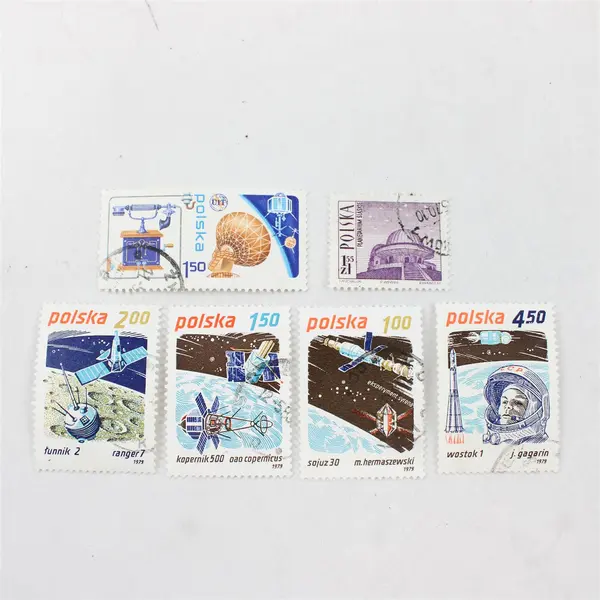 Lot Of 6 Poland Space Stamps Mint CTO OG 1970s