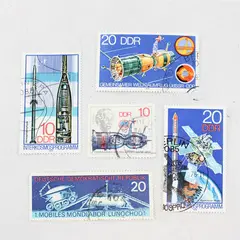 Lot Of 5 Germany DDR Space Stamps Mint CTO OG 1970s
