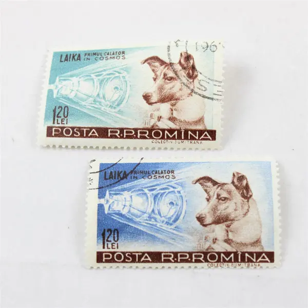 Lot Of 2 Romania Laika Dog In Space Stamps Very Good Condition CTO OG