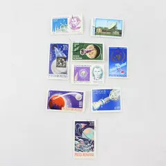Lot Of 9 Romania Space Mixed Stamps Mint CTO Original Gum 1960s 1970s