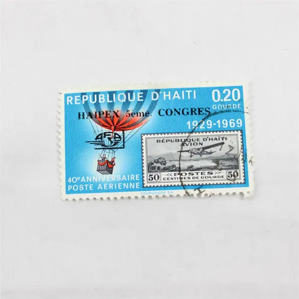 Lot Of 2 Haiti Airmail 40th Anniversary Stamps Used 1969 Haipex Interpex Cancels
