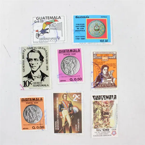 Lot Of 8 Guatemala Mixed Commemorative Stamps Mint Canceled To Order 1970s 1980s