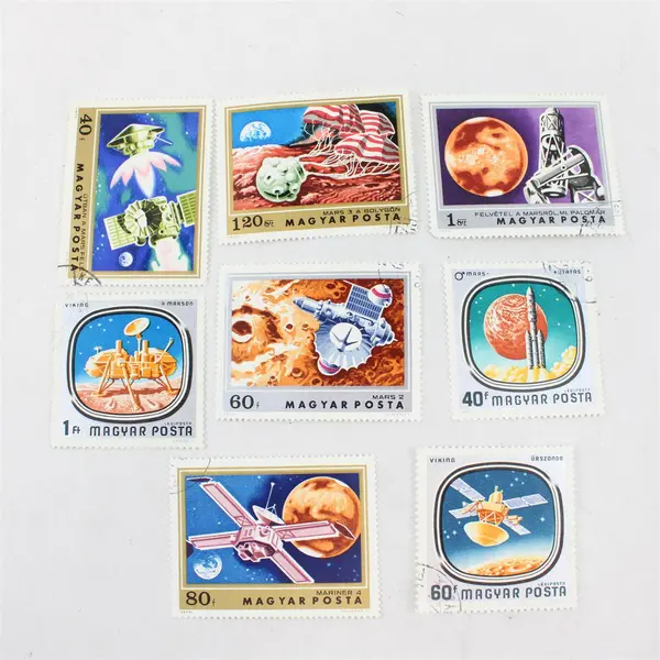 Lot Of 8 Hungary Satellite Stamps Mint Canceled To Order 1974 1976