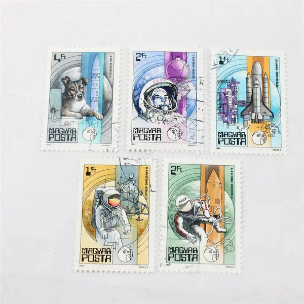 Lot Of 5 Hungary Space Exploration Stamps Canceled To Order 1982