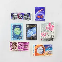 Lot Of  7 Russia Space Mixed Stamps Canceled To Order 1960s 1970s