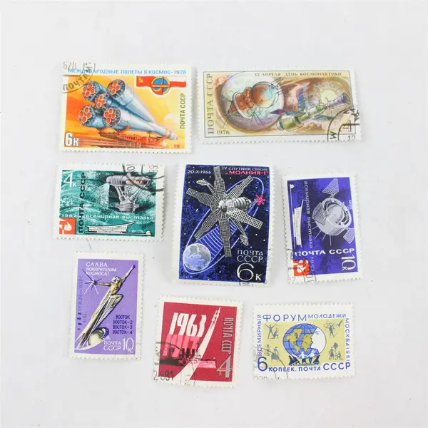 Lot Of 8 Russia Space Spacecraft Stamps Canceled To Order 1960s 1970s