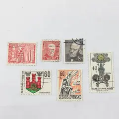Lot Of 6 Czechoslovakia Mixed Commemorative Stamps Used Canceled OG