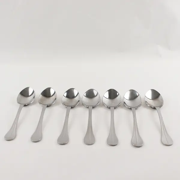 Lot of 7 IKEA Stainless Steel Dining Place Spoons Soup Spoons