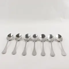 Lot of 7 IKEA Stainless Steel Dining Place Spoons Soup Spoons