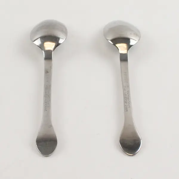 Lot of 2 IKEA Dining Stainless Steel Teaspoons Flatware Silverware Pieces