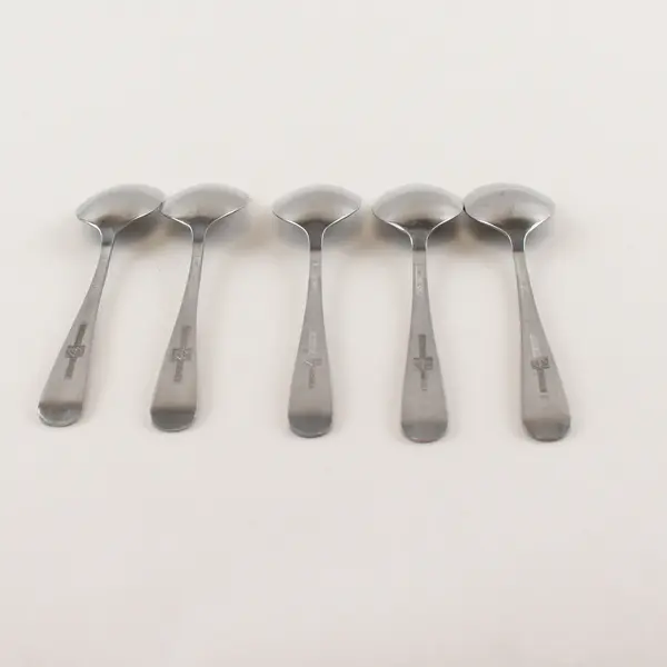Lot Of 5 Barclay Geneve Oyster Bay Stainless Steel Teaspoon