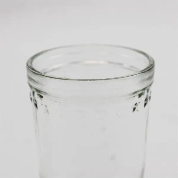 Lot of 3 Vintage Small Jelly Jar Juice Glasses Clear Ribbed Glass