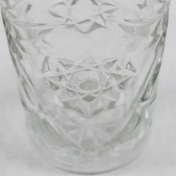 Lot of 2 Vintage Anchor Hocking Clear Glass Tumblers Star of David