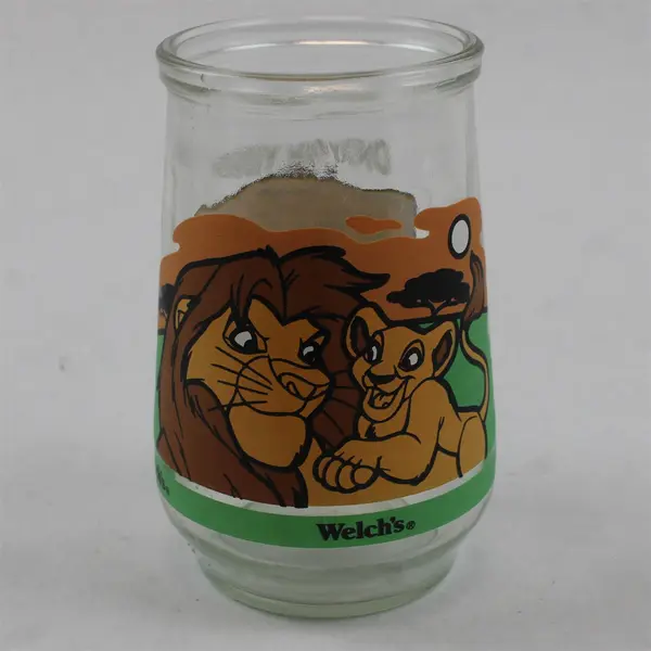 Vintage Welch's The Lion King 2 Simba's Pride Jelly Jar Disney Glass