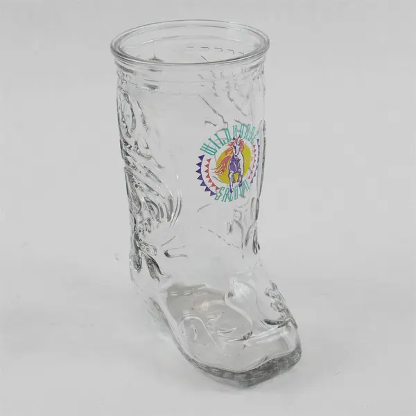 Vintage Wildhorse Saloon Nashville Clear Glass Cowboy Boot Mug