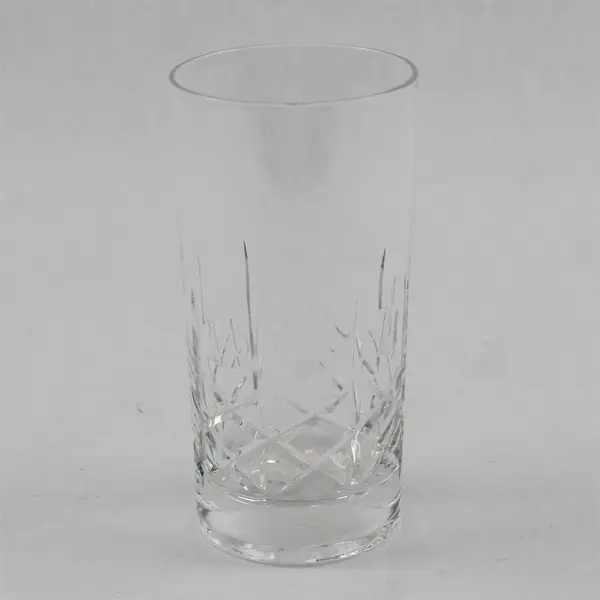 Vintage Cut Glass Highball Glass 5.75in Tall - Classic Barware