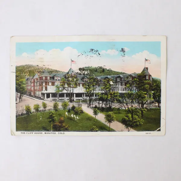 Lot Of 2 1920s Colorado Color Litho Postcards Cliff House Manitou Pikes Peak
