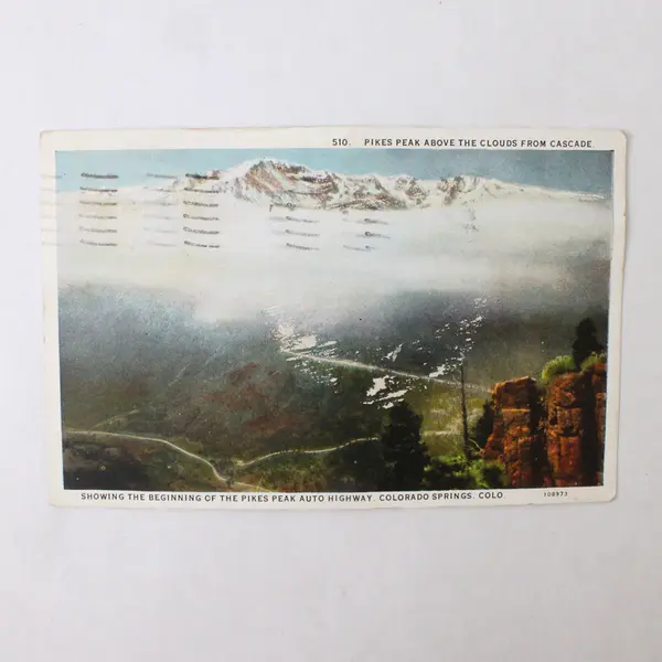 Lot Of 2 1920s Colorado Color Litho Postcards Cliff House Manitou Pikes Peak