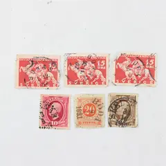 Lot Of 6 Mixed Sweden 10/20/15 Ore Stamps Used 1900-1930s