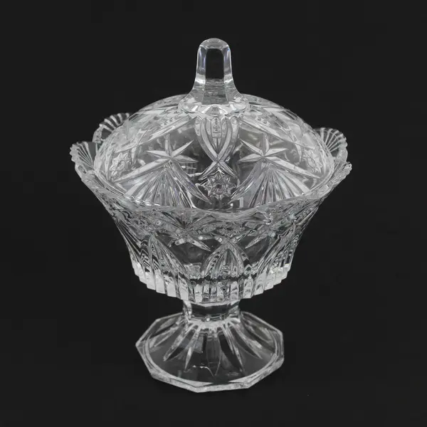  Cristal D'Arques-Durand Vincennes Footed Candy Dish & Lid