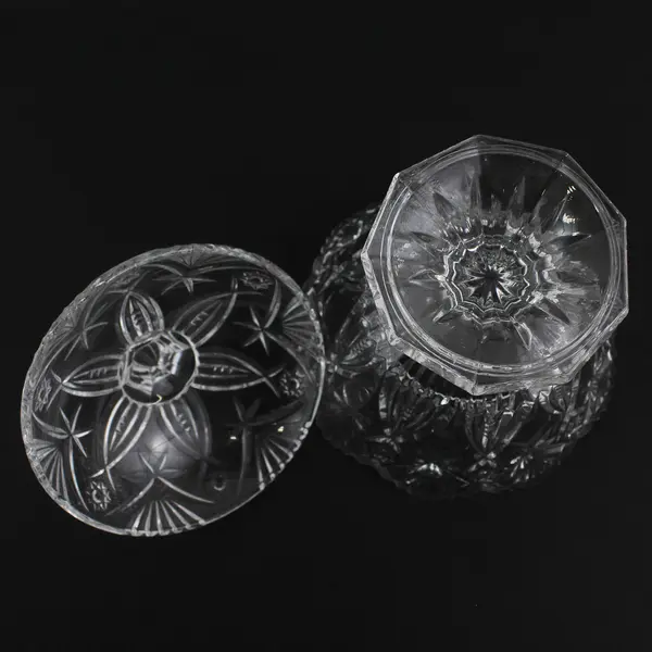  Cristal D'Arques-Durand Vincennes Footed Candy Dish & Lid