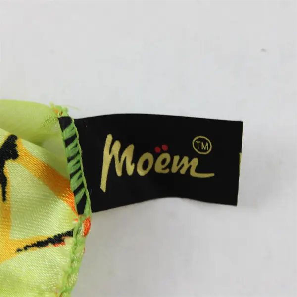 Moem Sheer Neon Green and Orange Scarf 13" x 58"