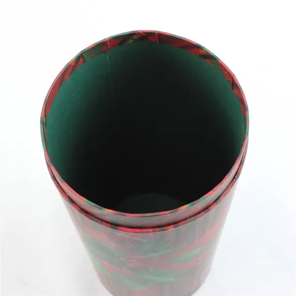 Barrington Studios Red and Green Cylindrical Wine Bottle Christmas Gift Box