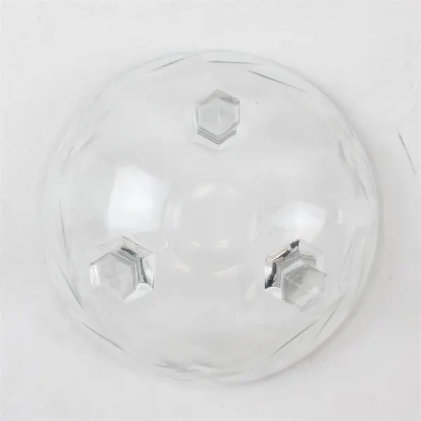 Vintage Pressed Clear Glass Footed Candy Dish Etched Floral
