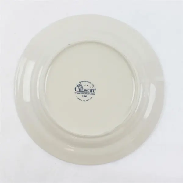Lot of 7 Gibson Designs Roseland Floral Ceramic Salad Plates 7.75"