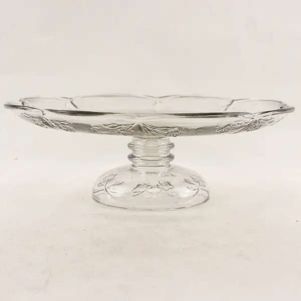 Vintage Anchor Hocking Savannah 12" Clear Glass Pedestal Cake Stand
