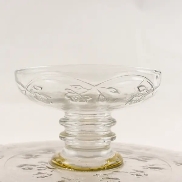 Vintage Anchor Hocking Savannah 12" Clear Glass Pedestal Cake Stand