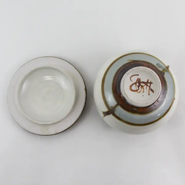 Hand Crafted Jar Or Pot With Lid Artist Signed - 5.5 inches