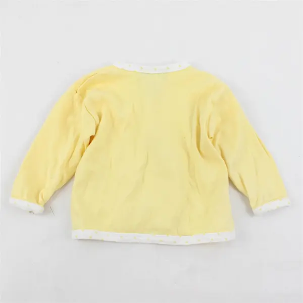 VTG Doe Spun Ducky Applique Yellow Button-Front Jacket Baby's Size 6/9 Months